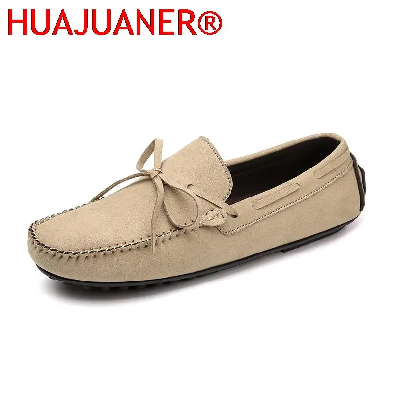

Fashion Summer Mens Shoes Casual Brand Men Loafers Leather Suede Moccasins Comfy Penny Shoes Elegantes Dress Slip On Boat Shoes