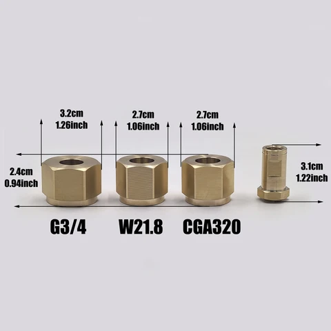 Набор шайб с медной гайкой W21.8 G3/4 CGA320 для CO2
