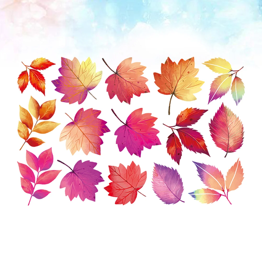 

1 Sheet Thanksgiving Sticker Self-adhesive Creative Decals Wall Decor Mural for Glass Living Room Bedroom