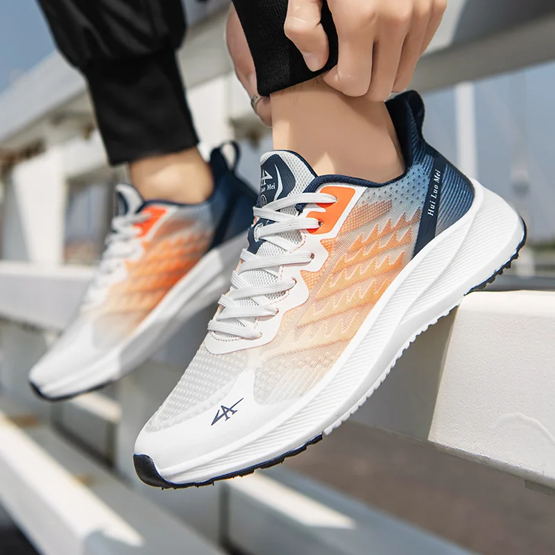 Men's Sneakers Mesh Breathable Running Shoes Male Light Non-slip Classic Sports Casual White Shoes Women Couple Tenis Masculino