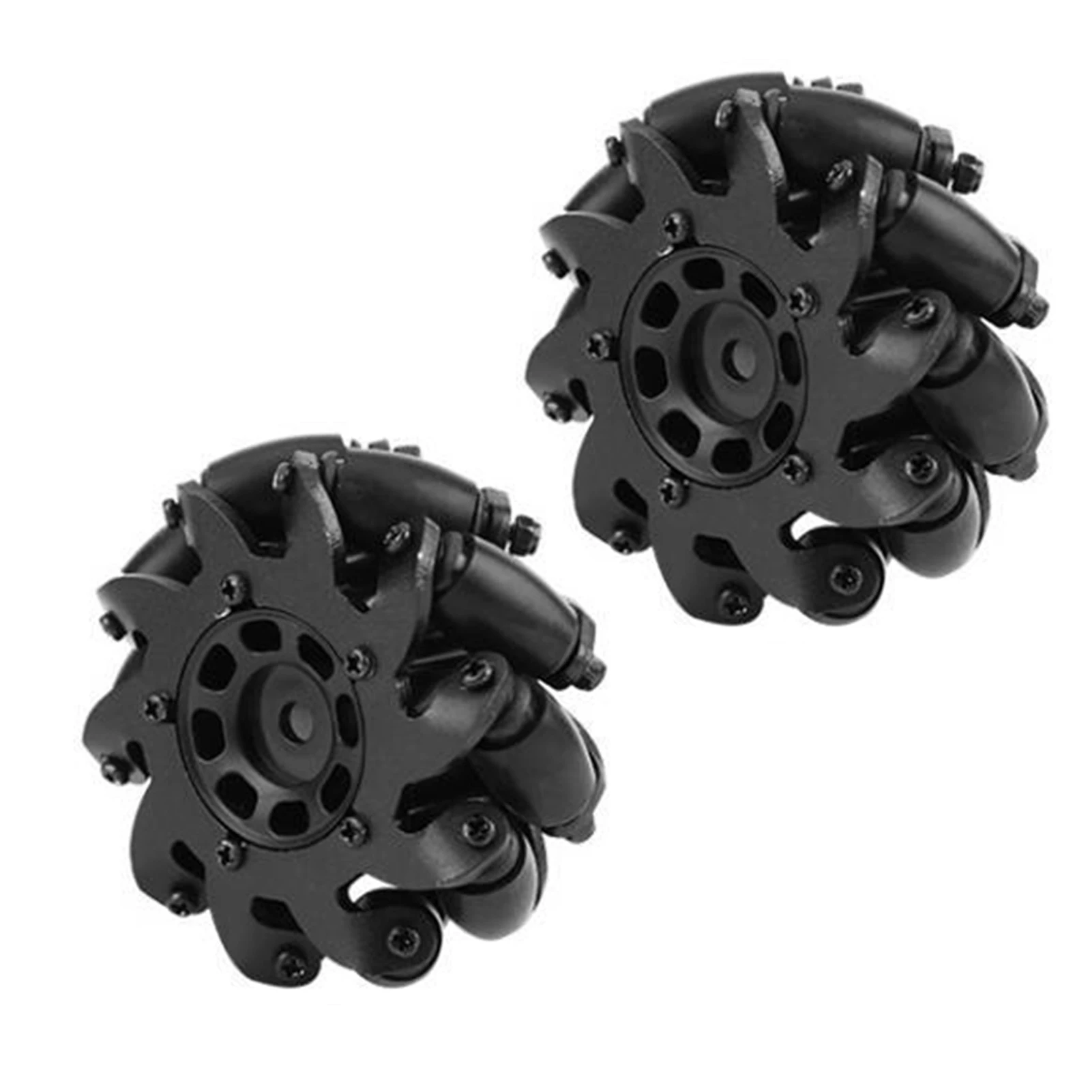 

1pair 60mm DIY Flexible Tires Mecanum Wheel Omni Directional Drive Wear Resistant Easy Install Universal RC Car Upgrade Toy