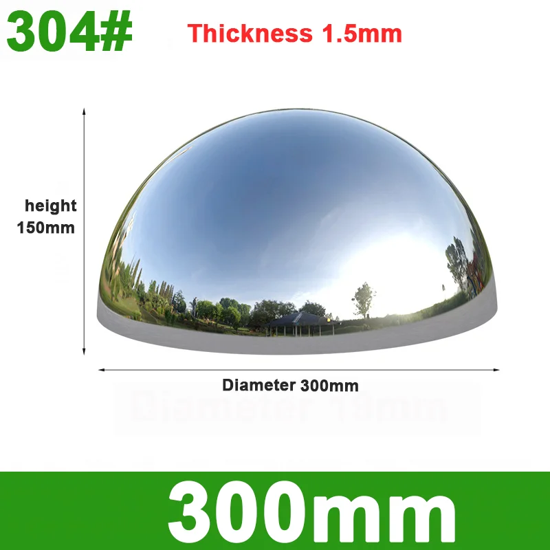 

Зеркальный полусферический шар из нержавеющей стали 304