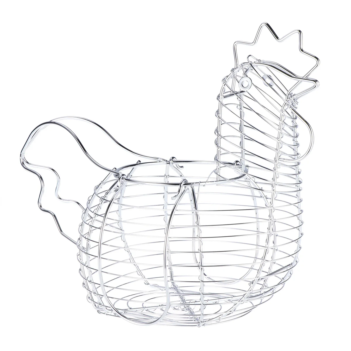 

Egg Basket Wire Storage Chicken Holder Eggs Metal Fresh Baskets Gathering Container Shaped Kitchen Organizer Collecting