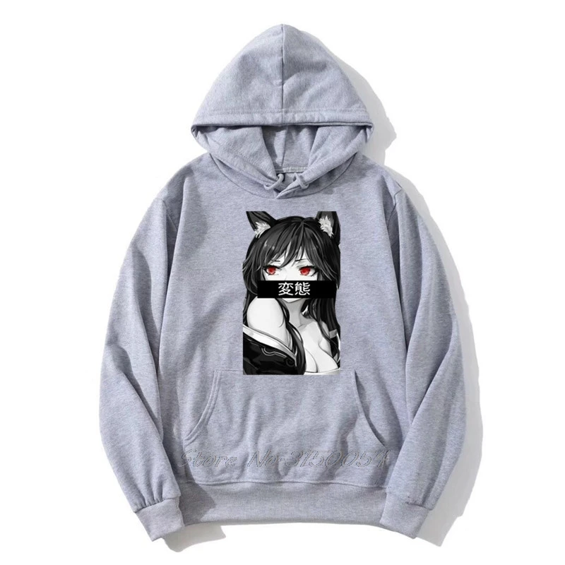 

Japanese Anime Fox Girl Cute Hentai Girl Hoodie Anime Men Unisex Spring Autumn Fleece Sweatshirt Harajuku Casual Hooded Jackets