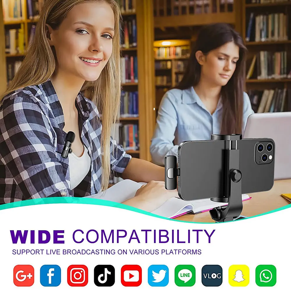 Беспроводной петличный микрофон портативный мини-микрофон для записи аудио и