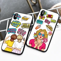 russia mom girl friends pattern phone case for iphone 13 11 pro 12 mini xs max hard cover xr se x 6s 7 8 plus funny mobile shell
