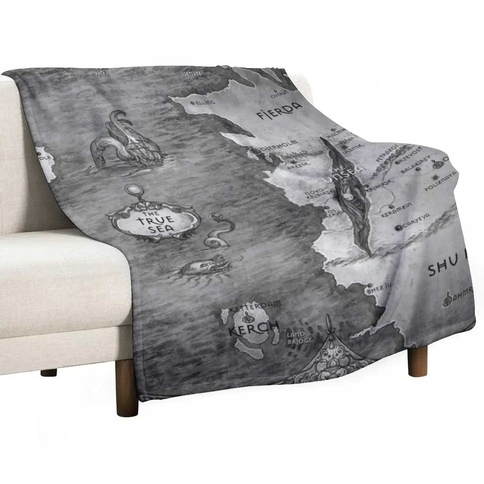 Одеяло с картой трилогии Grisha роскошное одеяло очень большое