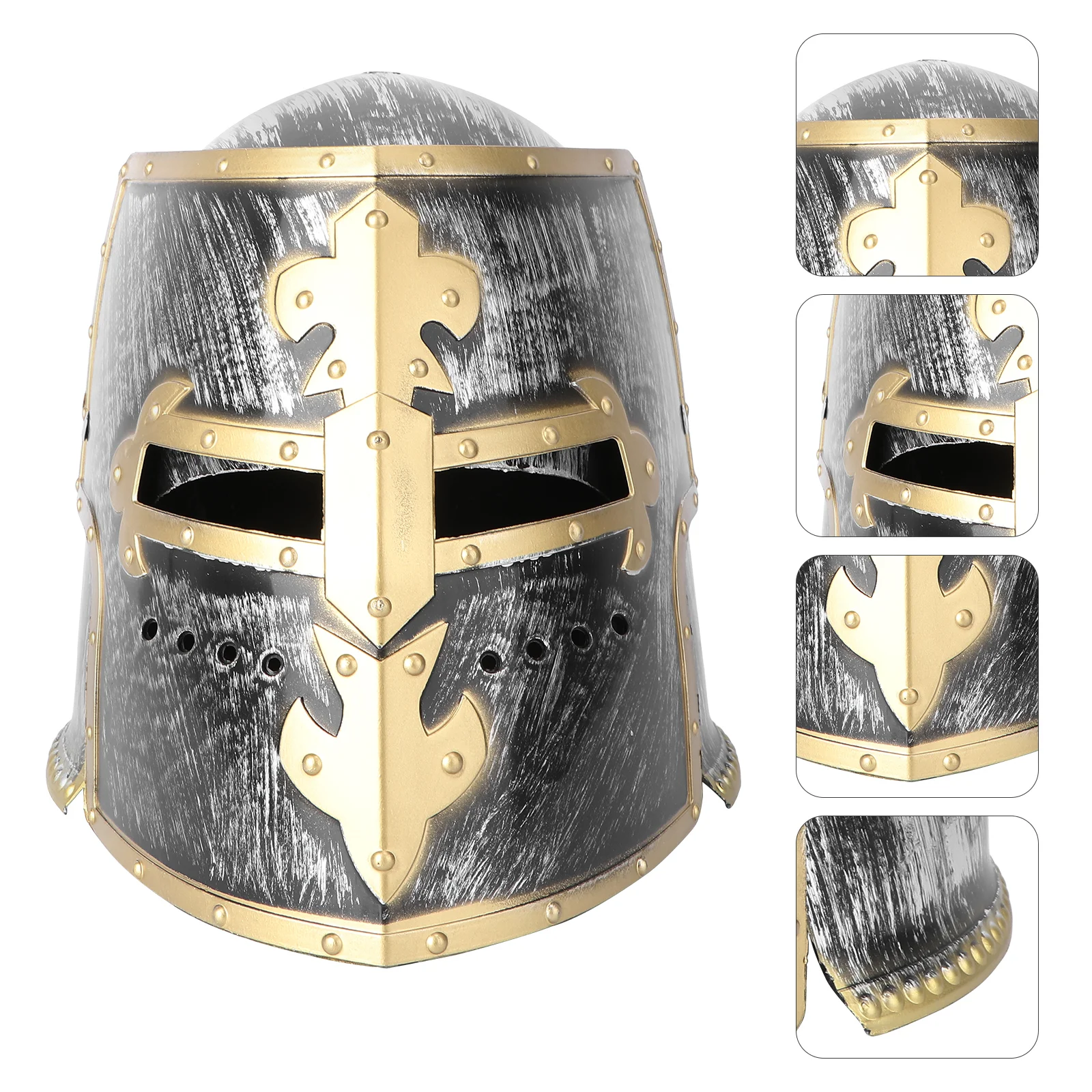 

Warrior Hat Viking Hat Medieval Face Carnival Party Pvc Plastic Material Barbuta Man