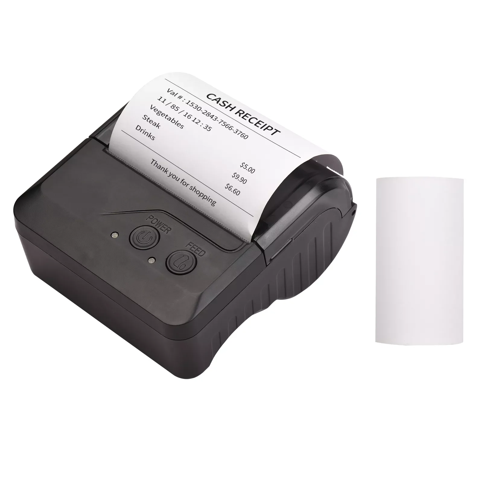 

NEW2023 Portable BT 80mm Thermal Receipt Printer Personal Mini Bill POS Mobile Printer with Rechargeable Battery Support ESC/POS