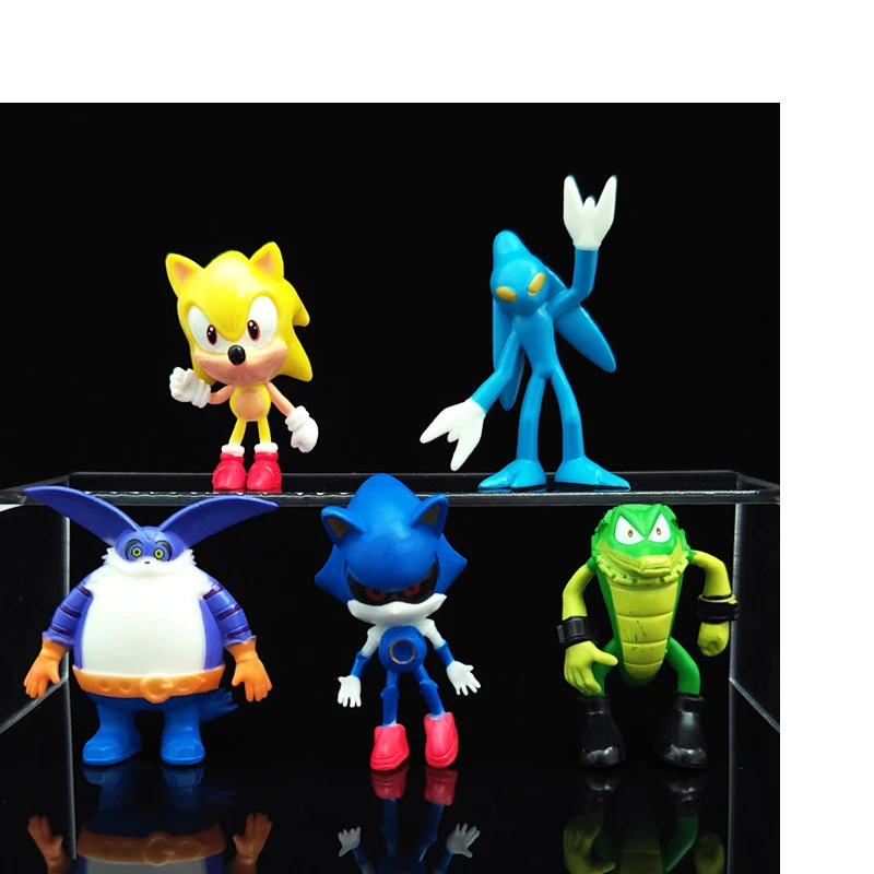 

Sonic The Hedgehog Cartoon PVC Model Toy Game Surrounding High-value Creative Fashion Anime Toys Desk Room Decoration Dolls Gift