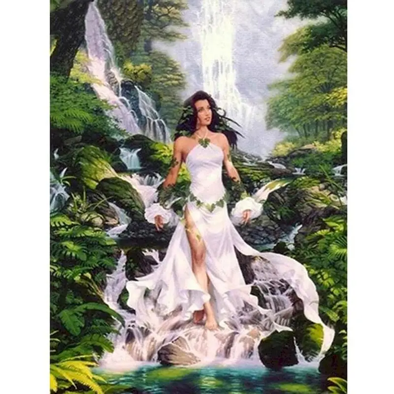 

RUOPOTY Frame 5D Diamond Mosaic Queen Forest Mosaic Picture Diamond Painting Landscape Cross Stitch Kits Art Embroidery