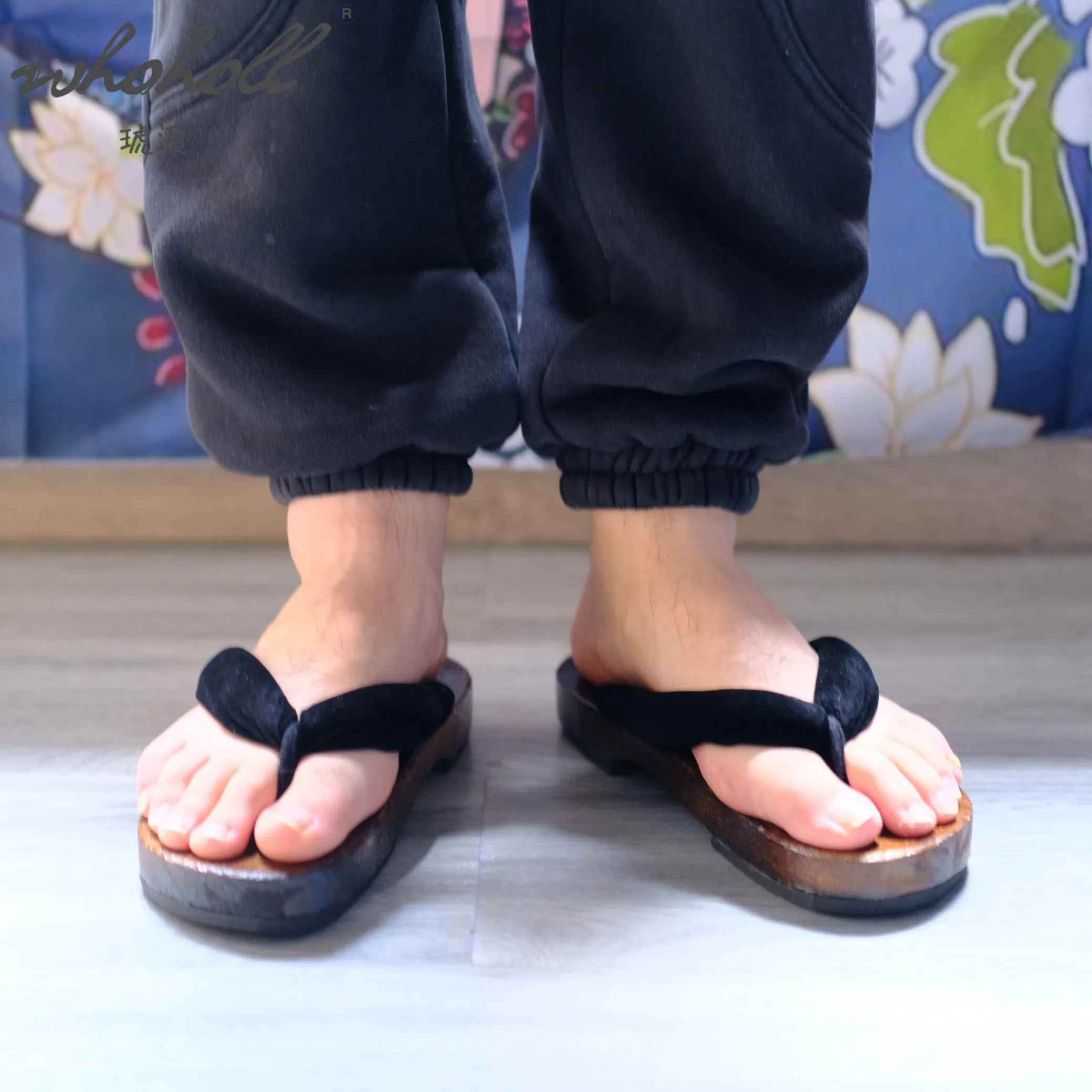 Man Women Slippers Japanese Geta Flip Flops Cos Demon Slayer Wood Thick Sole Coplay Shoes Slippers Japanese Clogs Sandals images - 6
