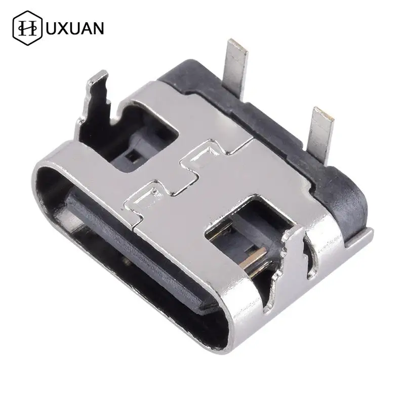 

10 шт. 2-контактный разъем Micro USB Type-C USB 3,1 Type-C Женский Разъем питания док-станция для подзарядки