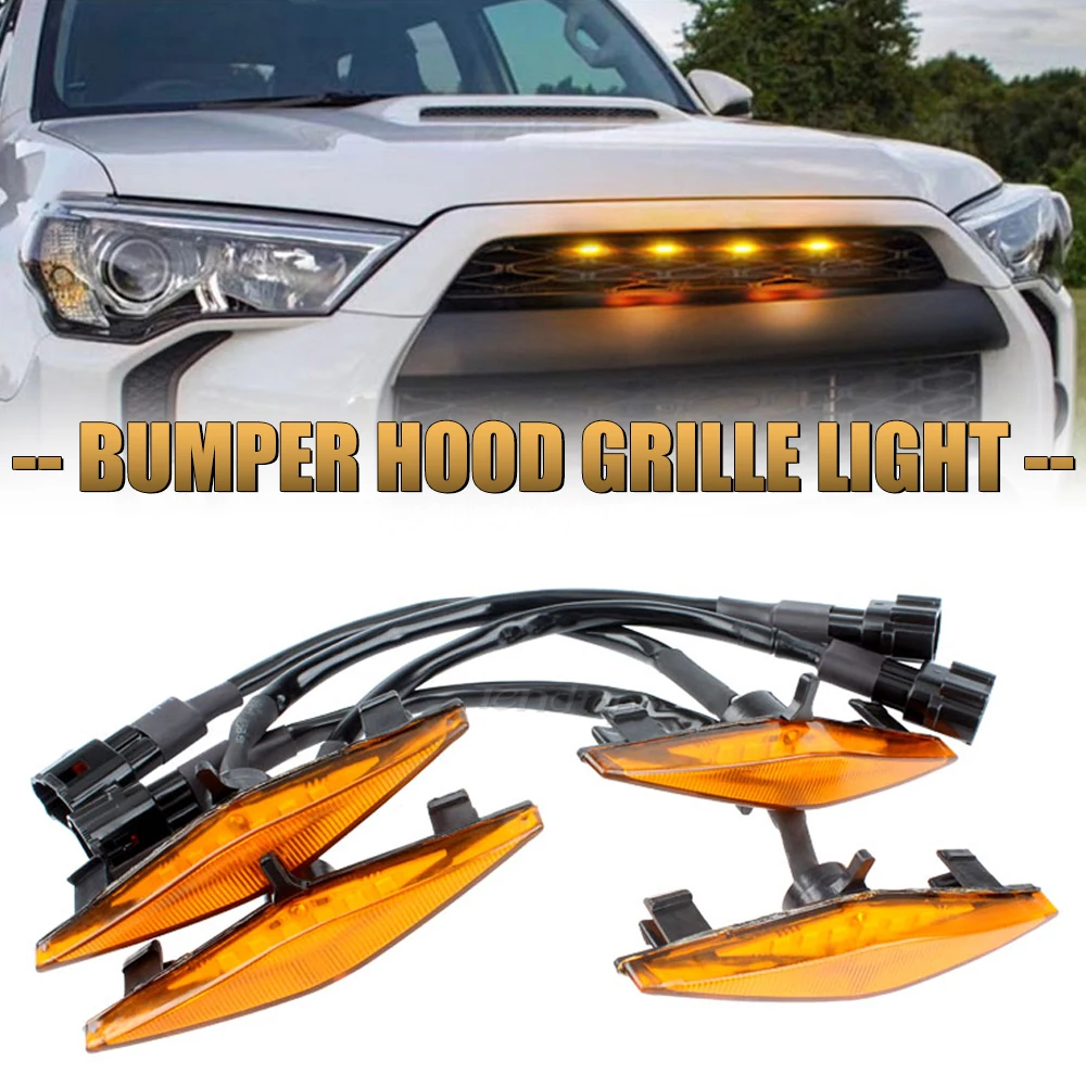 

4 шт., светодиодсветильник лампы для передней решетки радиатора 2014-2019