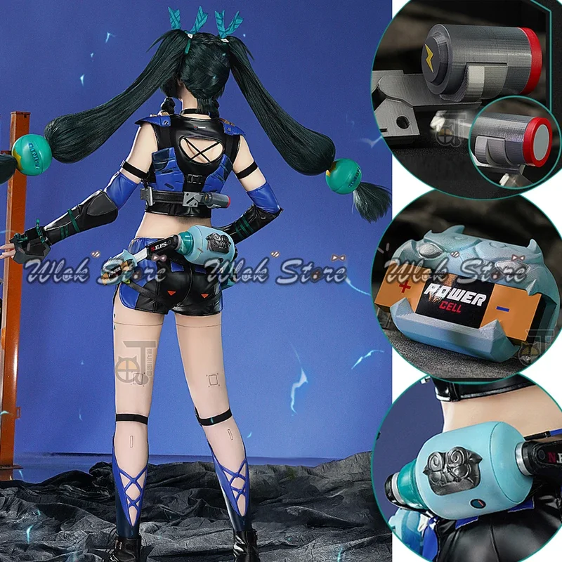 Zenless Zone Zero Qing Yi Косплей Костюм Парик Игра ZZZ Qingyi Униформа Головные Уборы