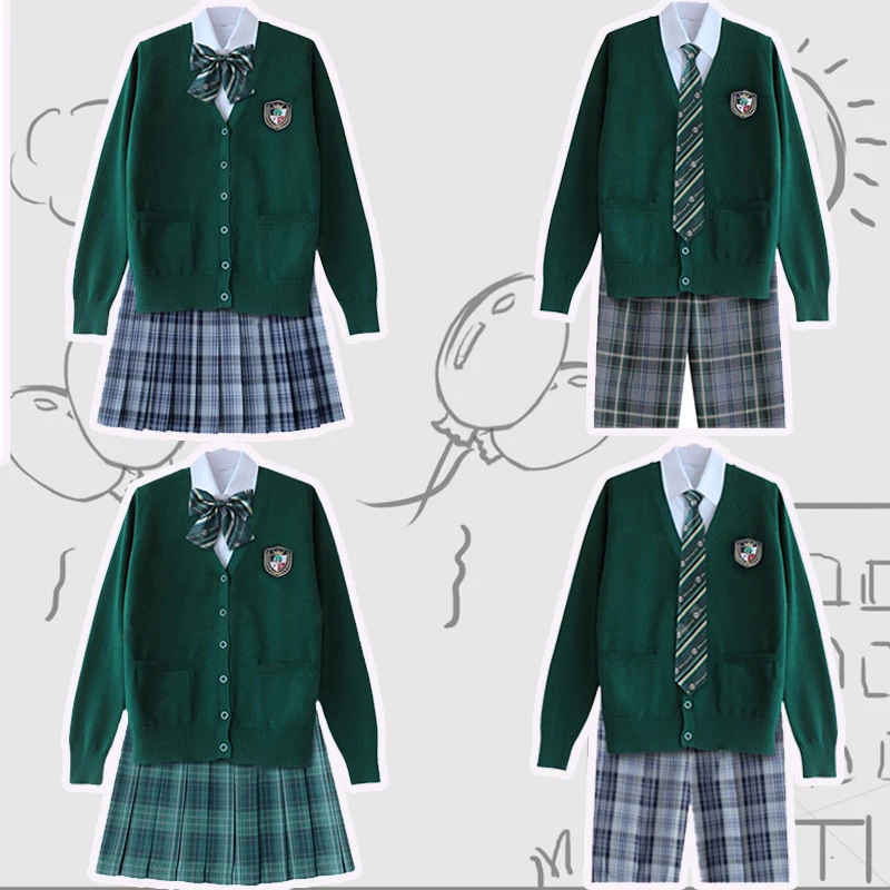 

Костюм для косплея из аниме «все из нас мертвецы», школьная форма JK, свитер, юбка, женский и мужской комплект DK, парные наряды на Хэллоуин