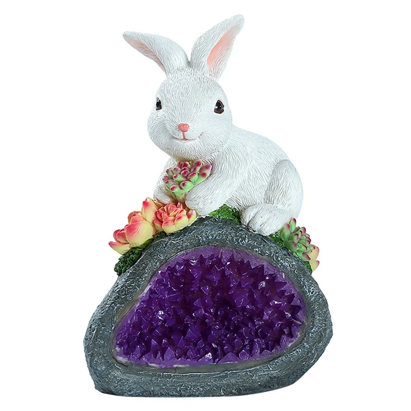 

Solar Garden Statue Rabbit Outdoor Decor Rabbit Garden Statues For Garden Decor Patio Lawn Yard Art Ornaments