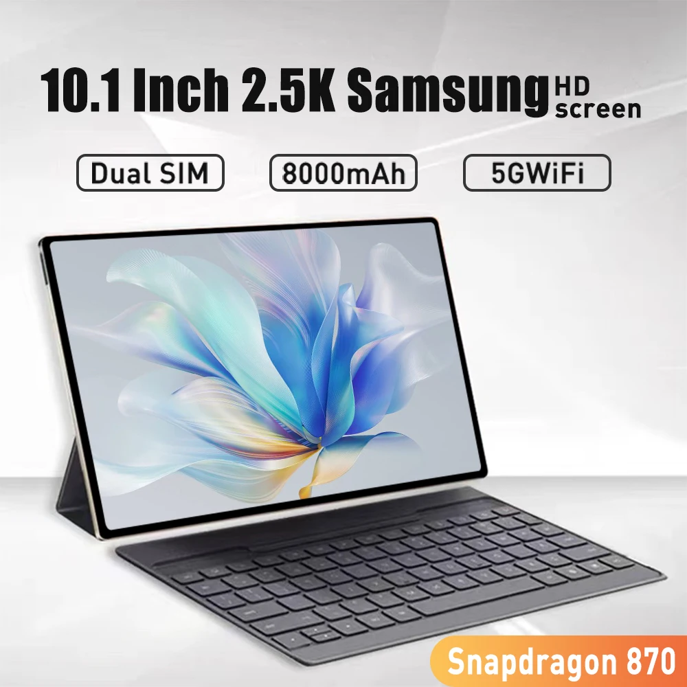 

2023 New 2.5K Global Version Tablet Android 11.0 Snapdragon 870 12GB RAM 512GB ROM Tablette PC 5G Dual SIM Card Or WIFI Mi TABL
