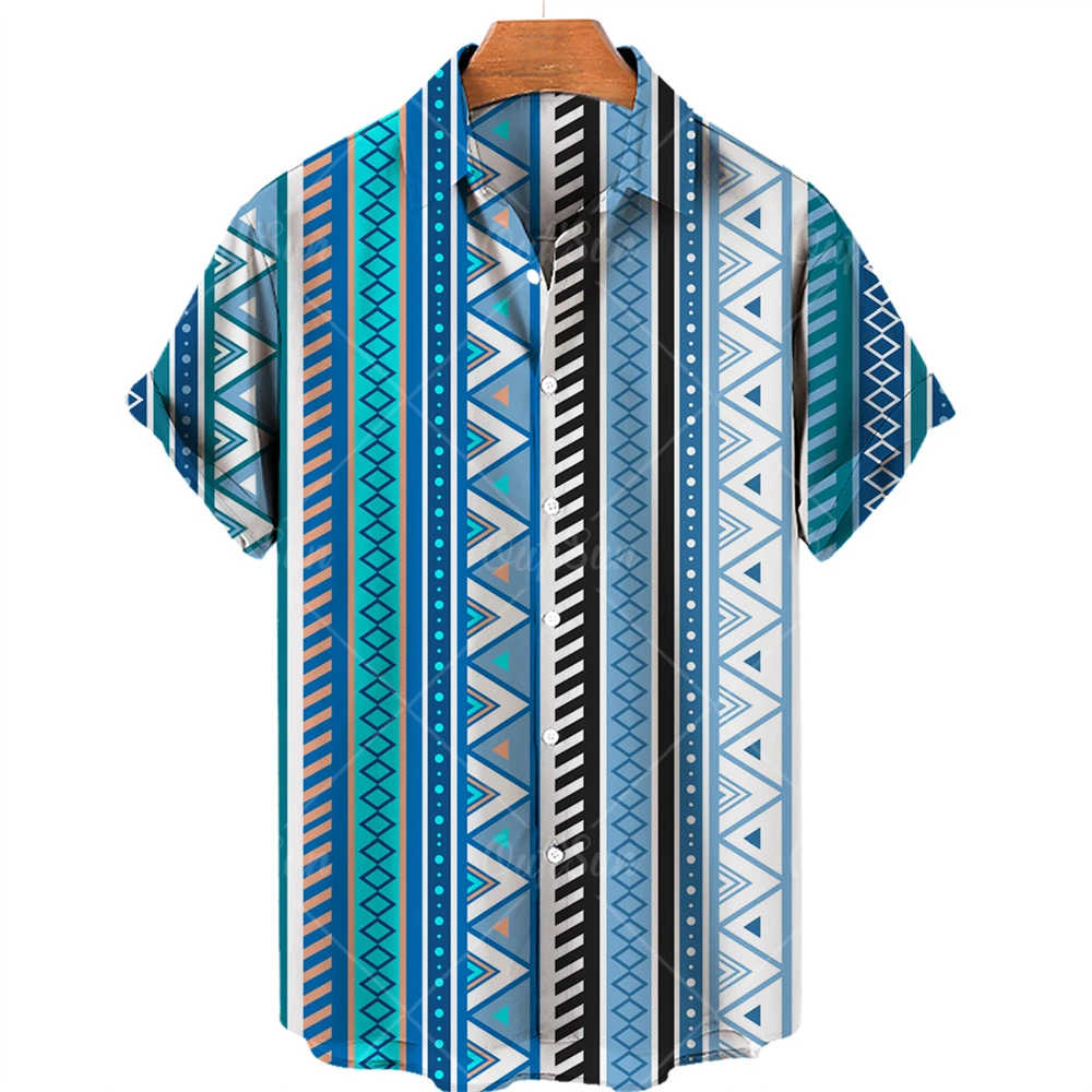 

2022 summer short-sleeved shirt animal fabric pattern 3D all-print Hawaiian shirt men's casual beach shirt