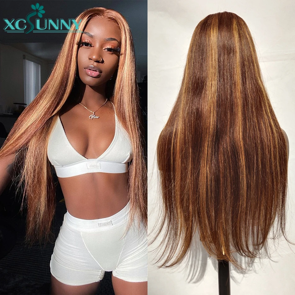 

Хайлайтер 13x 6, парик на сетке спереди, предварительно выщипанный, Remy, бразильское пианино, прямой парик на сетке спереди, человеческие волос...