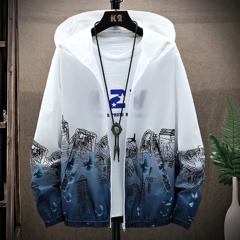 Мужская водонепроницаемая ветровка с капюшоном летняя куртка для рыбалки и