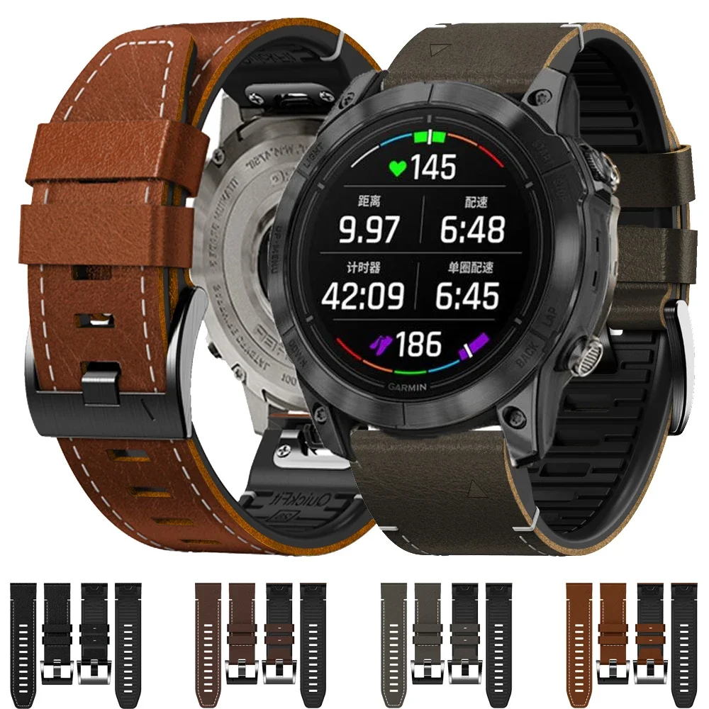 Ремешок силиконовый для наручных часов Garmin Fenix 7 Pro 7X 6X 6 5 5X Plus 3HR D2 965 945