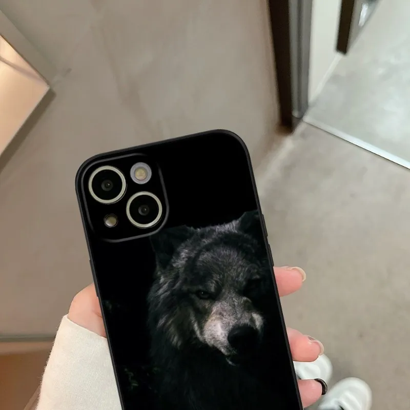 cool wolf animal Phone Case FOR IPhone 14 13 11 12 Pro 8 7 Plus X 13 Pro MAX XR XS MINI Black Covers