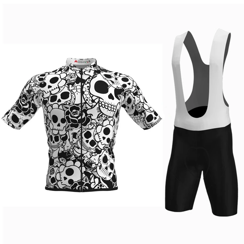 

Bicycle Heat Transfer Rock Skull Short Sleeve Suit Summer Men's Outdoor Riding Sports Clothing Ciclismo Bib Shorts Ropa Hombre