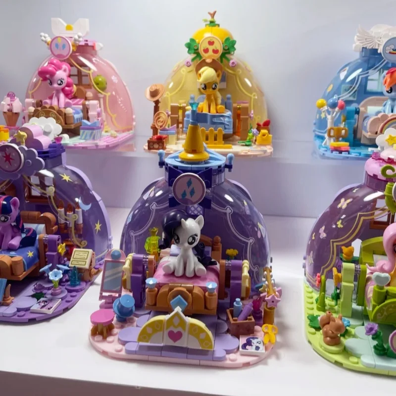 Конструктор My Little Pony: Твайлайт Спаркл, Пинки Пай, Рэйнбоу Дэш, Яо Яо. Модель-украшение из мелких деталей. Подарок-игрушка. (art.: 3920d8ffe8a88) - 3920d8ffe8a88