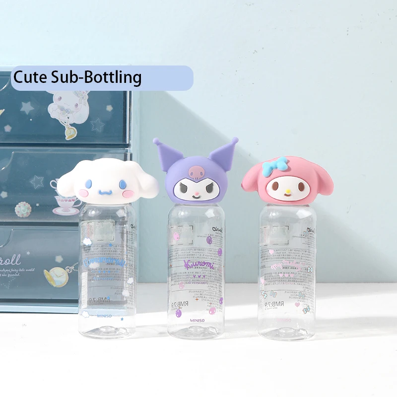 

Sanrioed Kawaii Anime Cinnamoroll Kuromi Cosmetic Bottle My Melody Cartoon Portable Body Wash Shampoo Lotion Separate Container