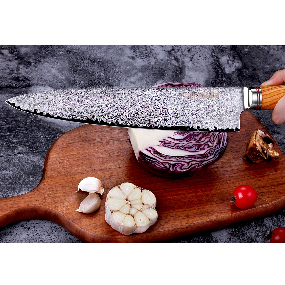 Шеф-нож YOUSUNLONG 10 дюймов (25 5 см) из дамасской стали