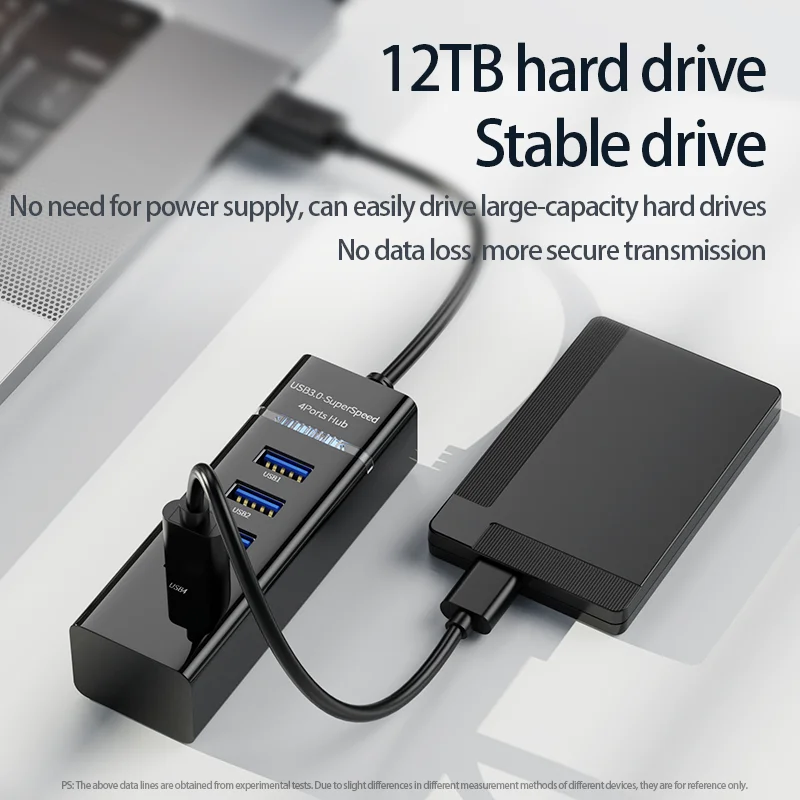 Usb3.0 Hub 4-портовый высокоскоростной USB-разветвитель для жестких дисков