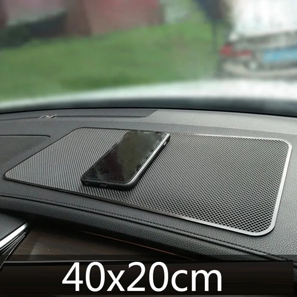 

1pc 40*20CM Anti-Skid Slip Proof Grip Mat For GPS Cell Phone Car Dashboard Holder Pad Dash Mat/Pad Black Rubber