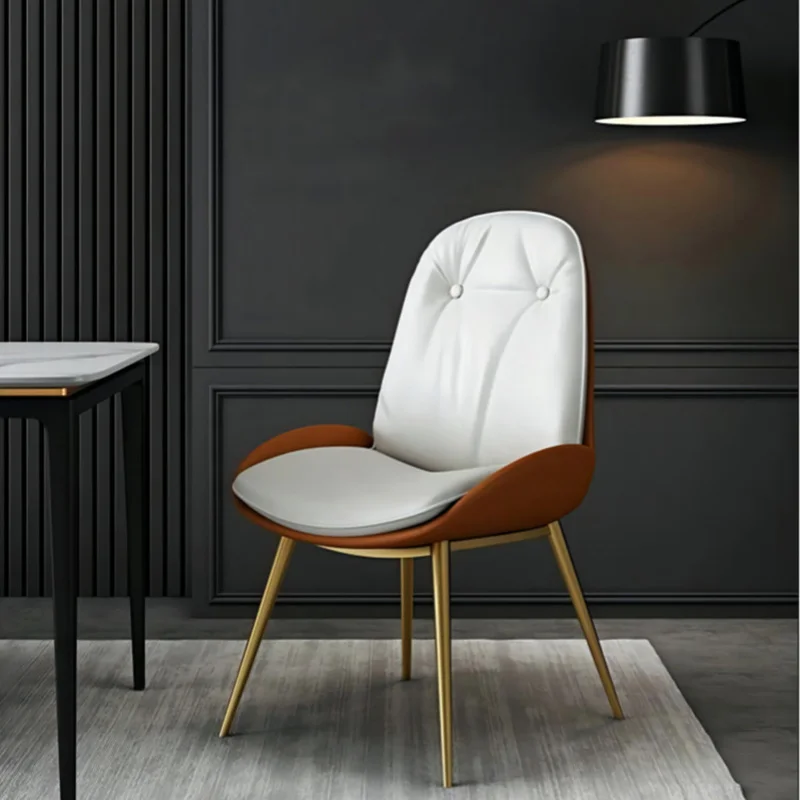 

Роскошные стулья для салона, обеденные стулья, Скандинавский дизайн, банкетное офисное современное кресло, кожаный металлический столик под раковину, мебель GS50DC
