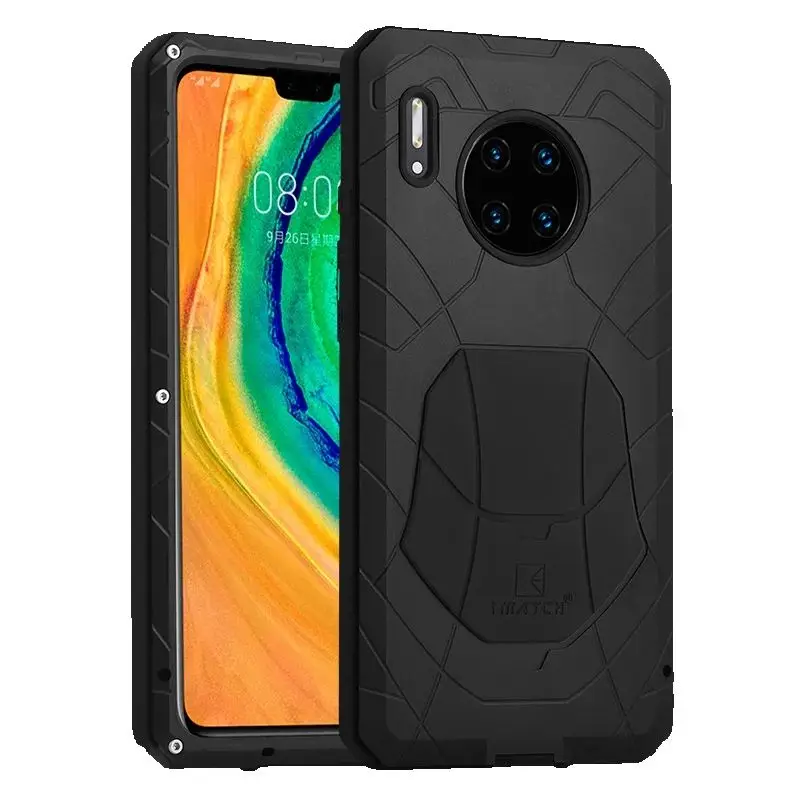 Фото Алюминиевый металлический силиконовый противоударный чехол Imatch для Huawei Mate 30 Mate30, защитный чехол, прочный, сверхпрочный, чехол-накладка №1
