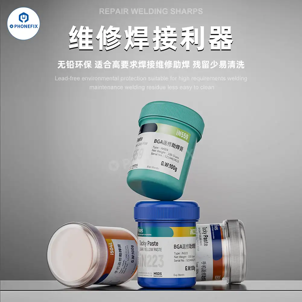 iFixes i504L iN223 iN559 100 г бессвинцовая паяльная паста с флюсом BGA ремонтная для печатной