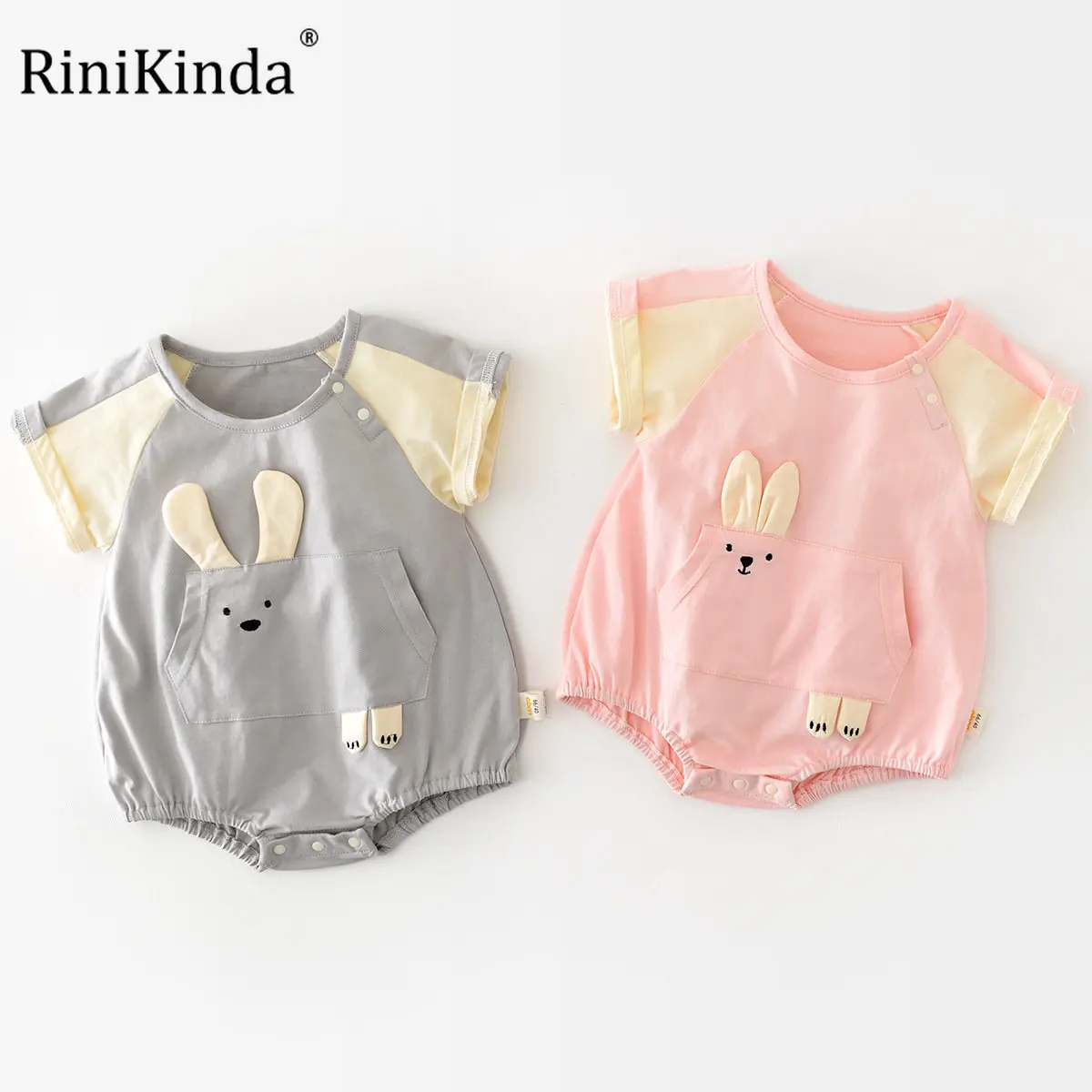 

Лето 2023, боди для новорожденных мальчиков и девочек, комбинезон с карманами и короткими рукавами для новорожденных