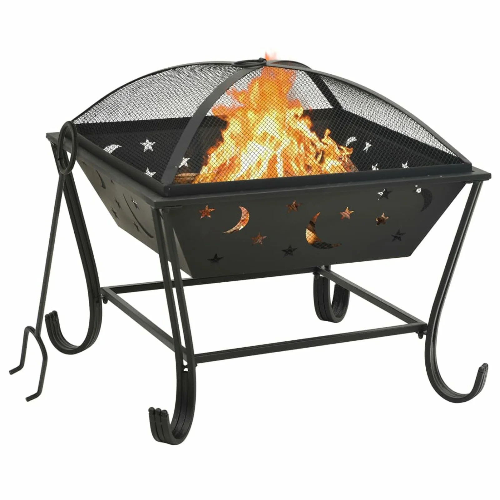 

Fire Pit with Poker 24.4 XXL Steel"
