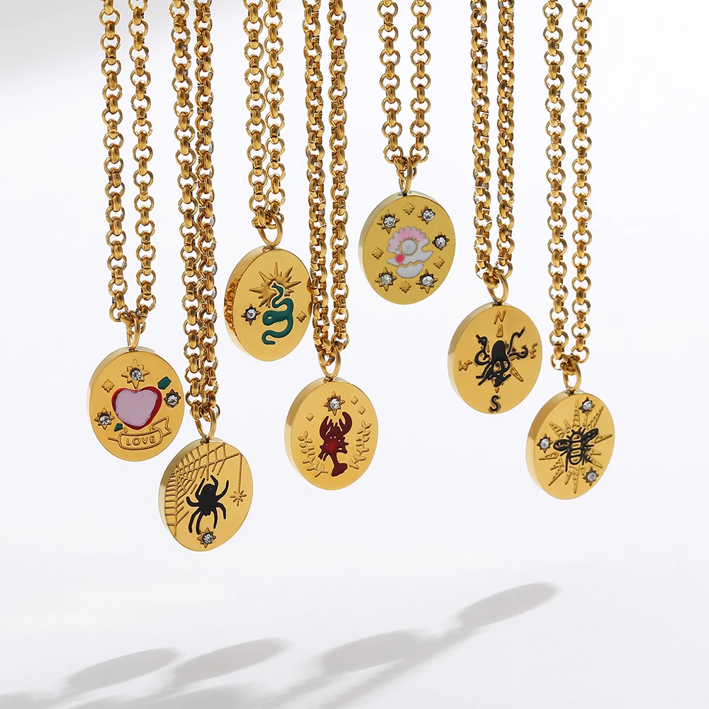 Ожерелье из нержавеющей стали в виде животных