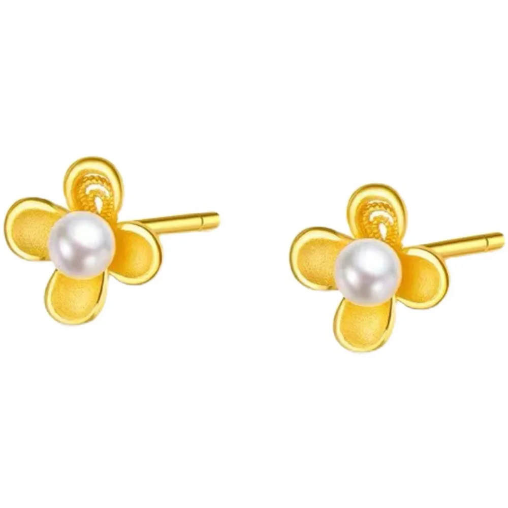 

S925 Sterling Silver Pearl Beads Stud Earrings Setting Base Diy Jewelry Making Findings&Components
