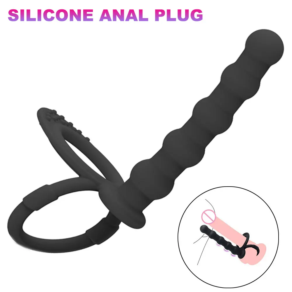 Секс-игрушки анальная пробка для проникновения пенис кольцо на член
