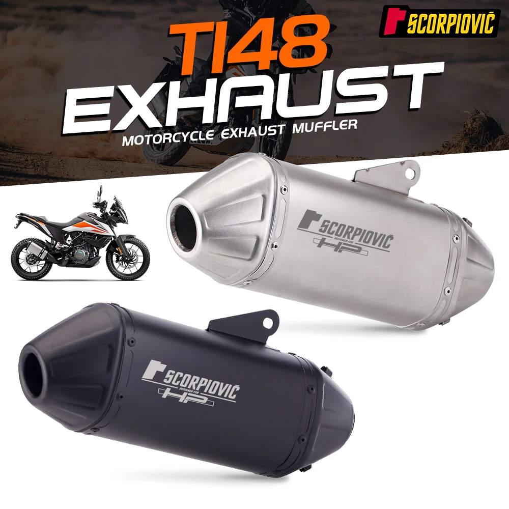 

Motorcycle Exhaust Escape Modified Link Pipe Moto Muffler Motocross Racing Slip On For ktm 390 200 cbr500r z900 r3 r25 390adv