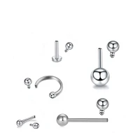g23 titanium high quality industrial barbell nose septum ring tongue piercing labret stud earrings helix body piercing jewelry