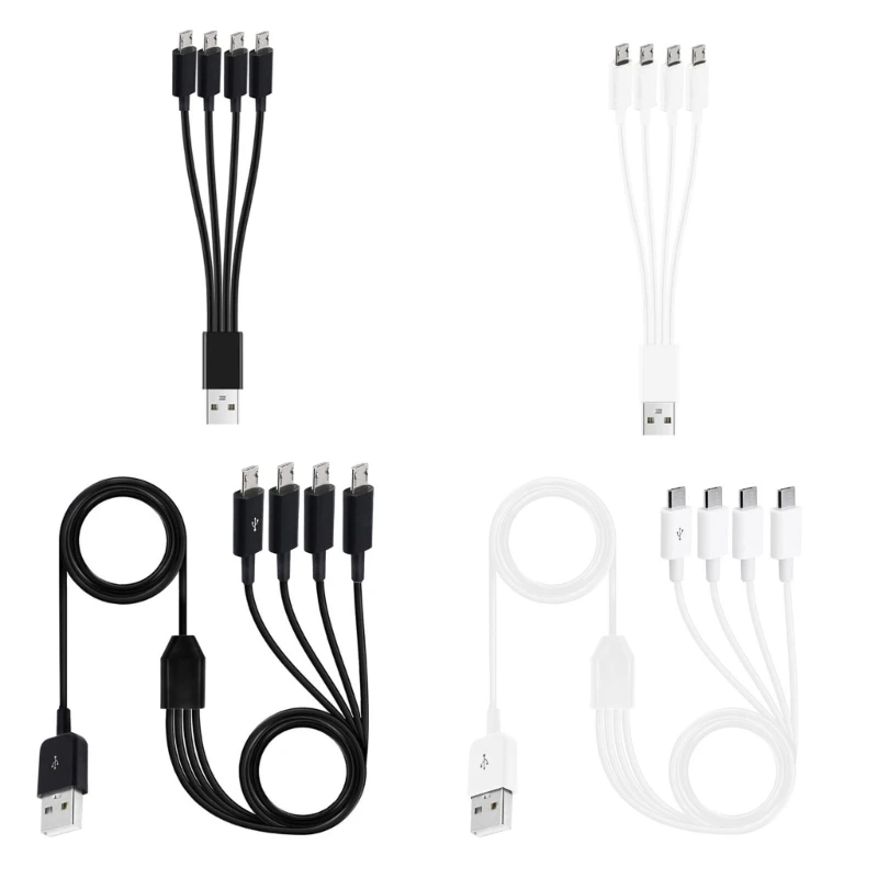 

4 in 1 Micro USB Cable Charge Your Devices Easily 7.87in/59.1in