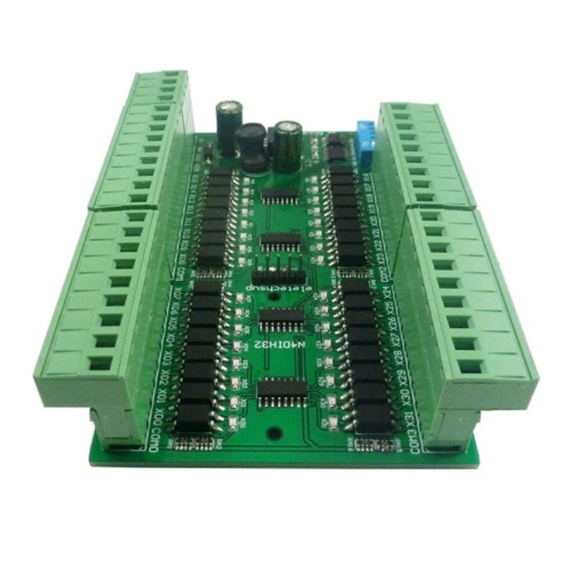 

32Ch изолированный цифровой вход RS485 Modbus Rtu контроллер DC 12В 24В ПЛК коммутатор плата сбора количества
