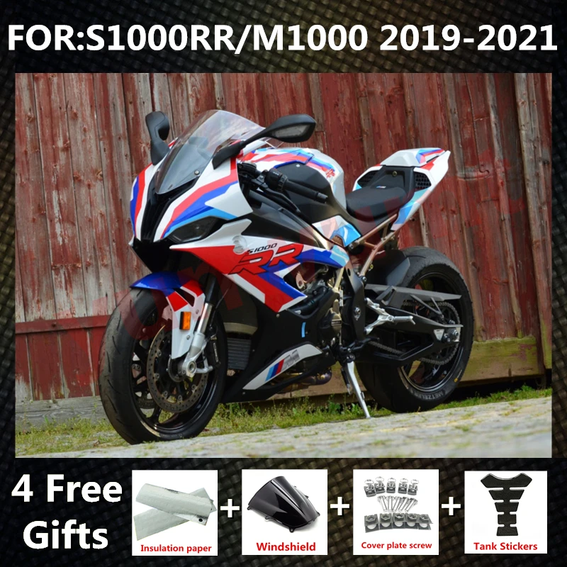 

NEW ABS Motorcycle full fairings kit fit For S1000RR S 1000 RR S1000 RR m1000 2019 2020 2021 2022 Fairing kits set blue white