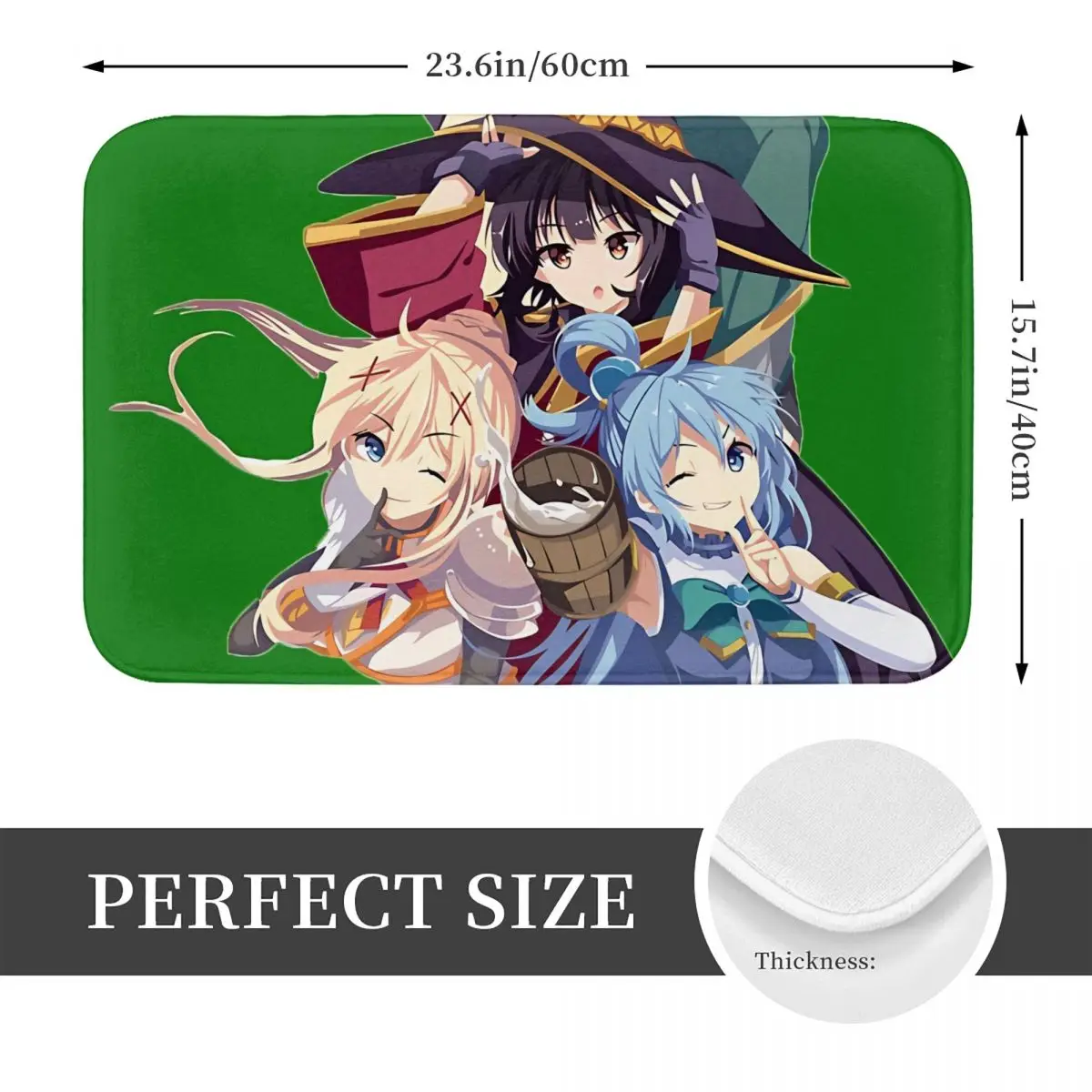 Милый KonoSuba Божье благословение в этом чудесном мире нескользящий ковер коврик