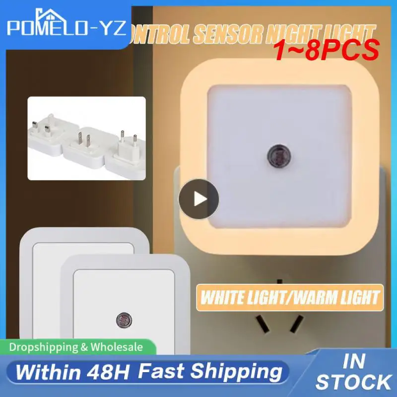 

1~8PCS Motion Sensor Night Light Wireless USB Rechargeable Cabinet Lamp Kitchen Bedroom Automatic Lighting Emergency Lights