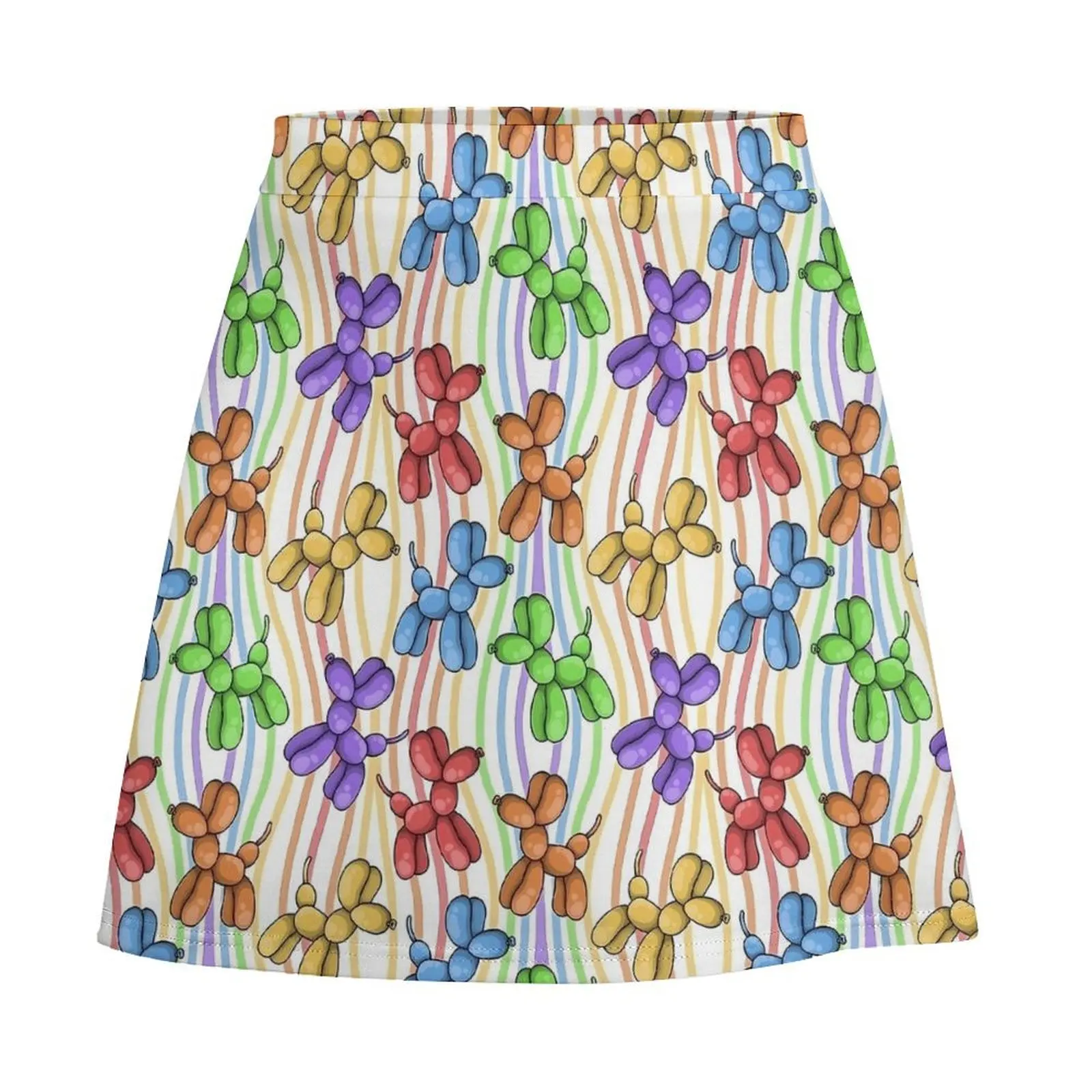 Радужная юбка для собак из воздушных шаров женская с воздушными шарами и