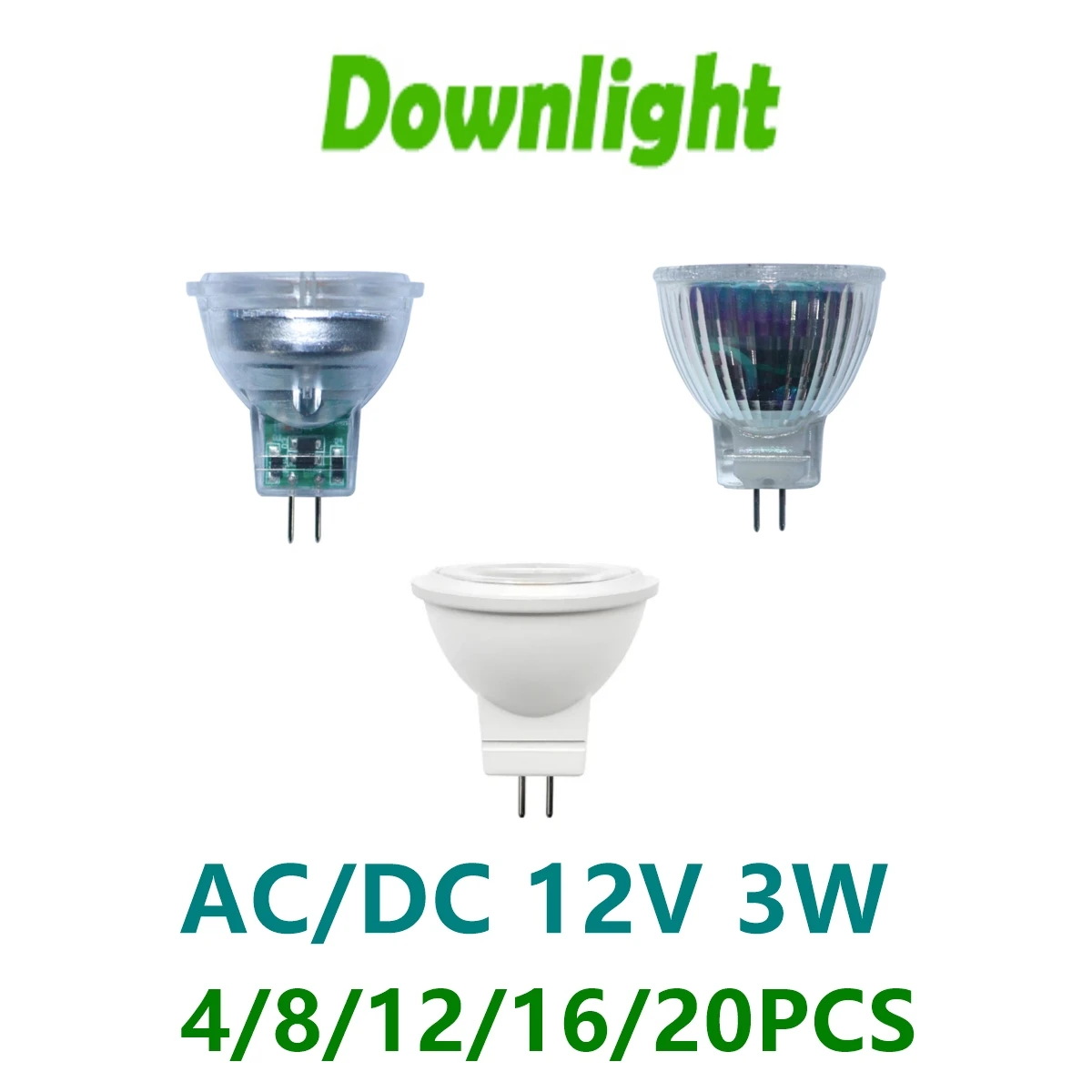 4-20PCS LED Mini spotlight MR11 GU4.0 Low voltage AC/DC 12V 3W 3000K/4000K/6000K super light suitable for kitchen and study